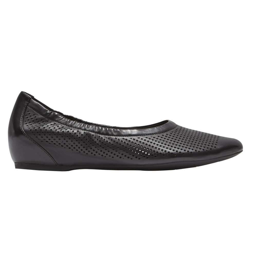 Rockport Singapore Womens Slip-On - Total Motion Perf Luxe Black - MD3489076